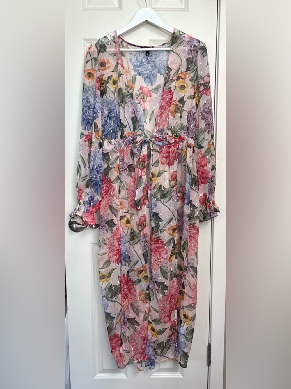 Express Floral Tie-Waist Kimono NWOT